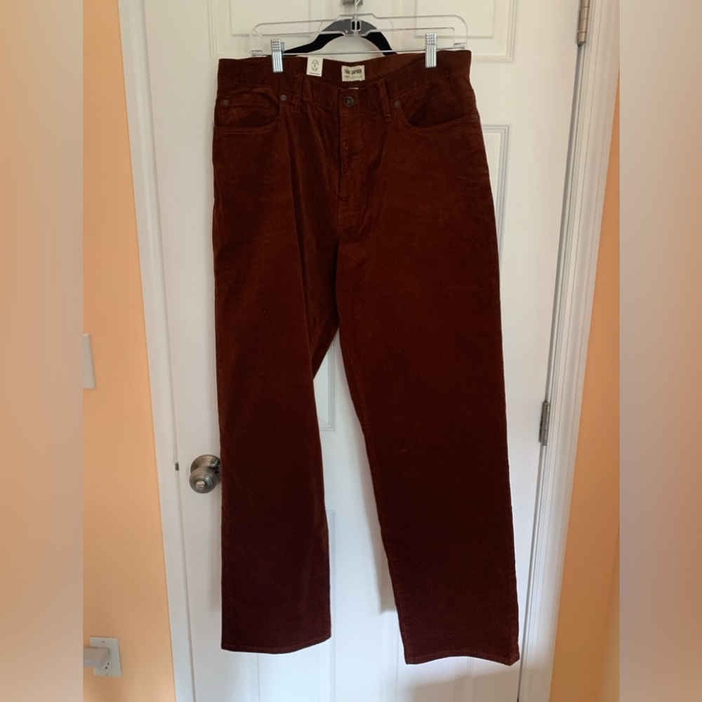 NWT Todd Snyder relaxed fit 5-pocket corduroy pant in rust